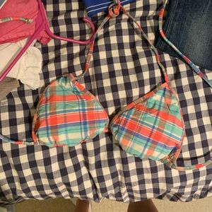 Plaid Vineyard Vines Bikini top